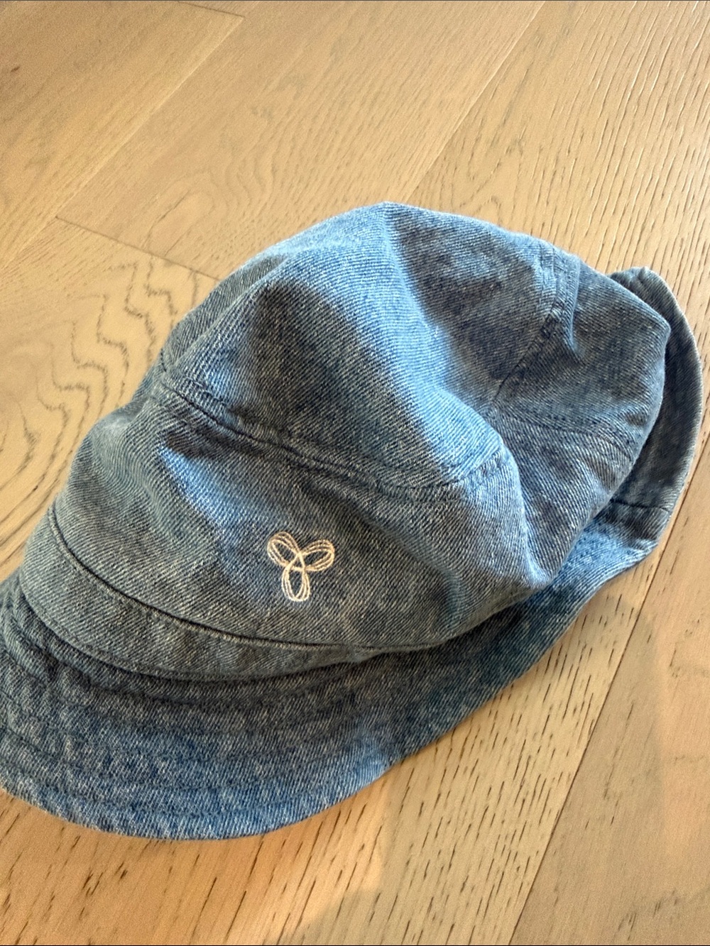 TNA Light Blue Denim Bucket Hat with Clover Stitch